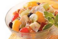 resepi salad buah kuah mayonnaise oren